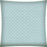 17x17 Seafoam And White Zippered Polyester Polka Dots Throw Pillow Cover